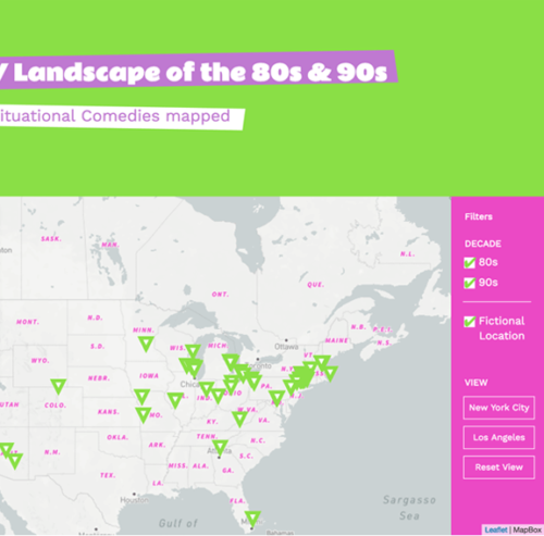 American TV Landscape of the 80s & 90s – Interactive map and website