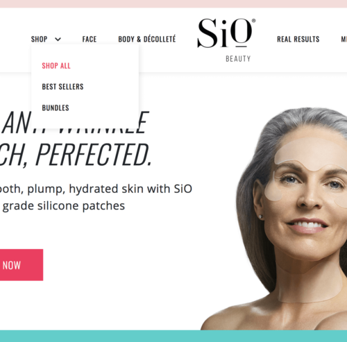 SiO Beauty Landing Page